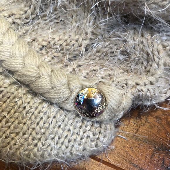 Calvin Klein BoHo Knit Beanie Newsboy Hat